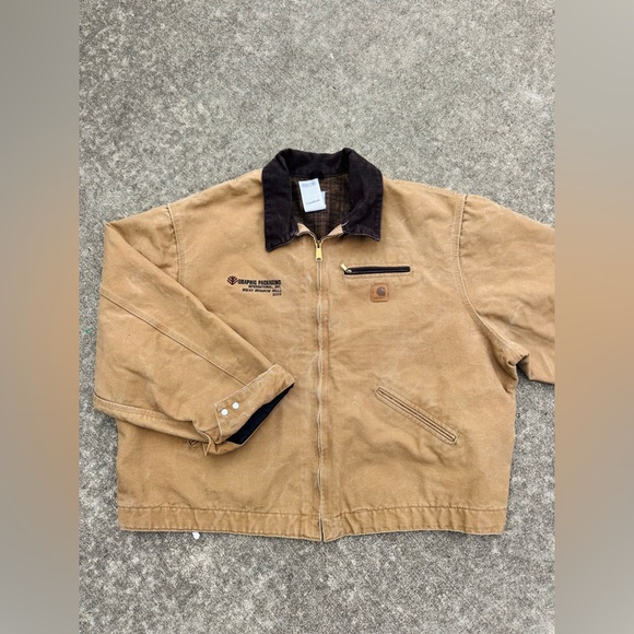 Vintage Carhartt Blanket-Lined Detroit Jacket “Camel” J97 3XL - Picture 1 of 7